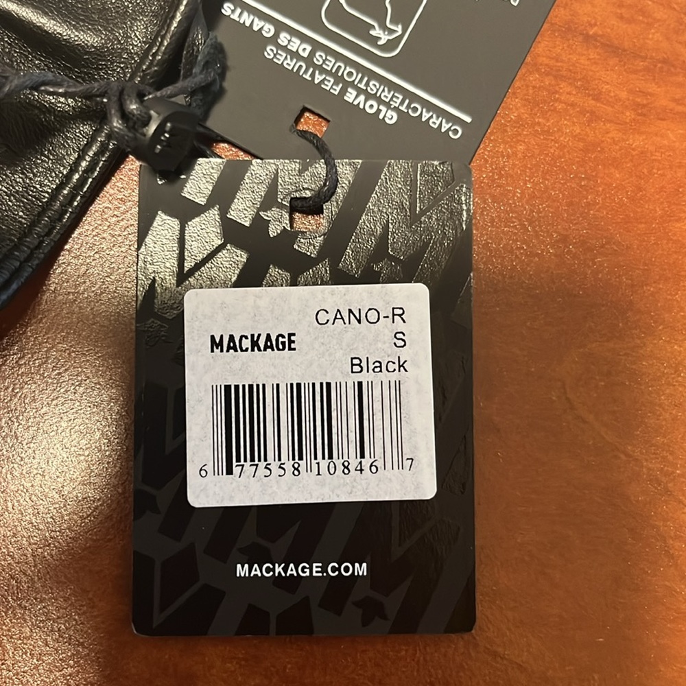Mackage leather gloves, cashmere lined, touchscreen friendly - Picture 4 of 4